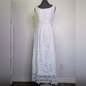 Deadstock 90s Does Edwardian Tea Lawn Rayon/ Cotton Dress